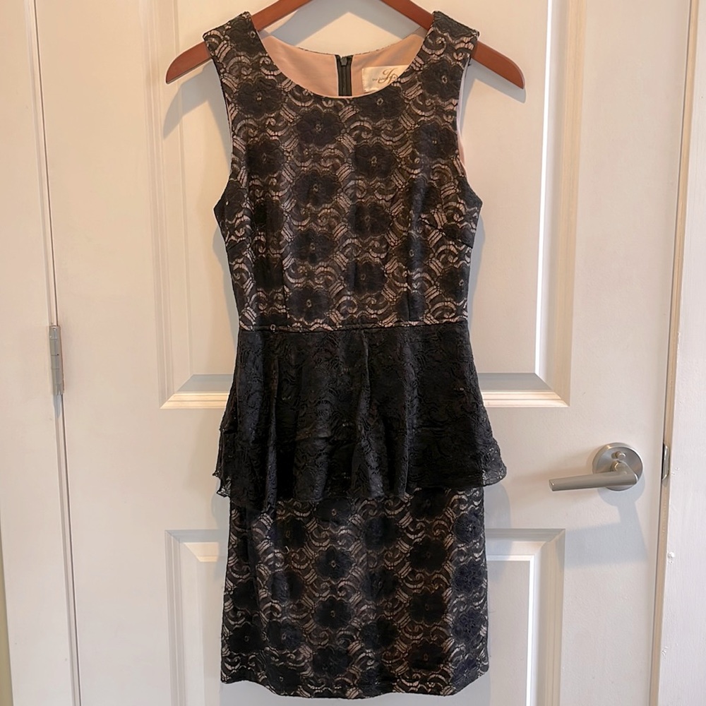 JB by Julie Brown, black lace pencil dress, size P